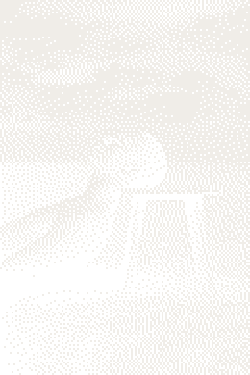 Dithered plate of a standing figure, paper dots on the ink ground.