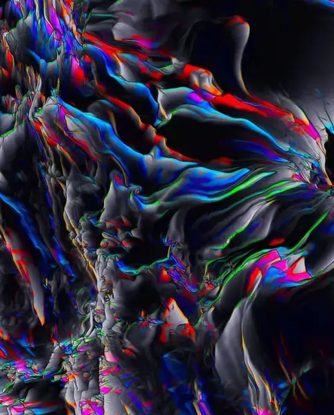 Glitch study of a portrait in motion, from the house collection.